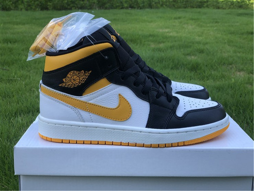 AIR JORDAN 1 MID helped black and yellow number CV5276 107_ full code shipment 36--46-a719f709